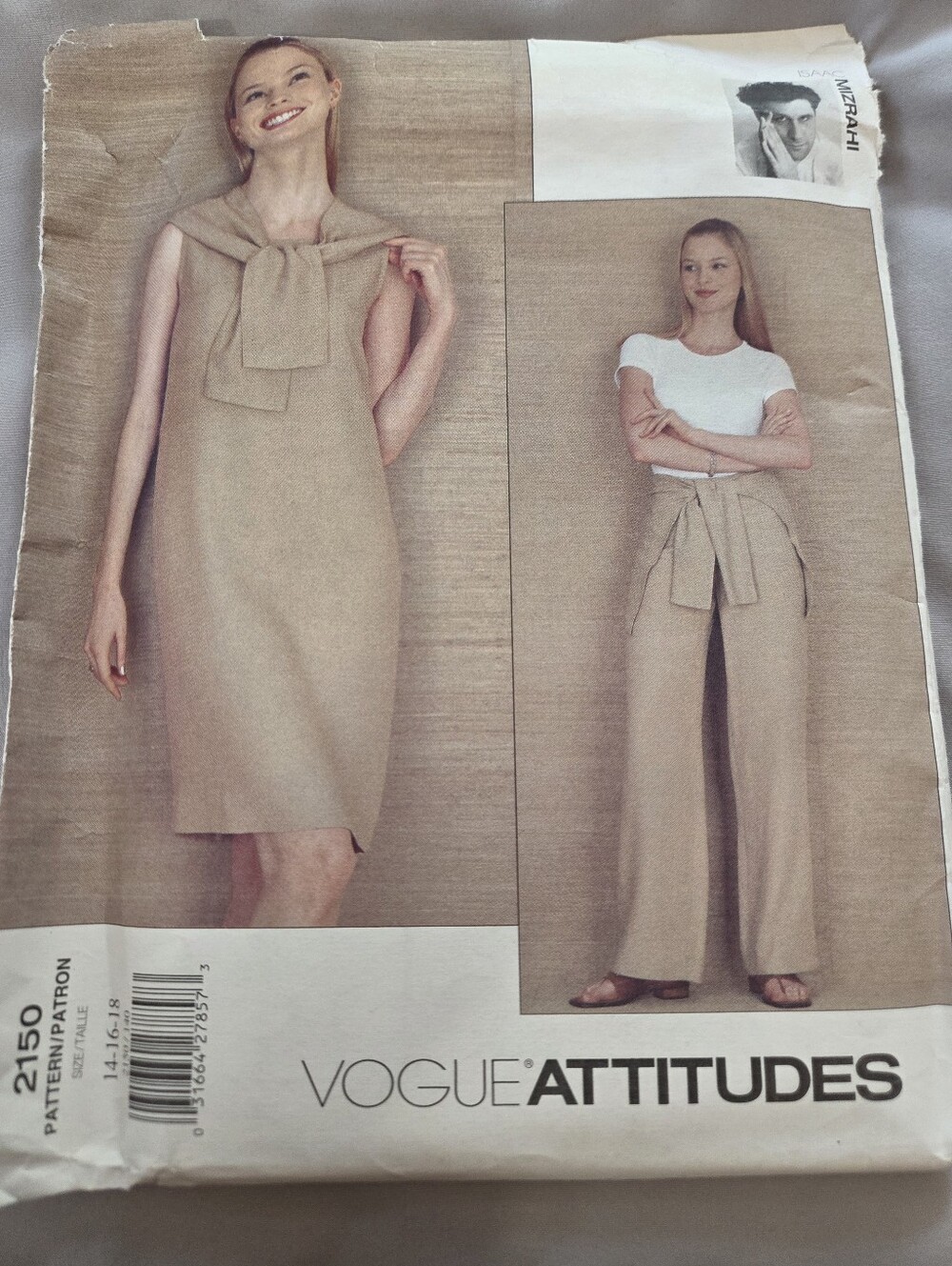 Vogue Attitudes Isaac Mizrahi 2150 Dress, Top, and Pants Sewing Pattern